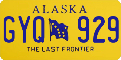 AK license plate GYQ929