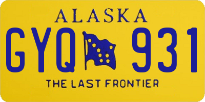 AK license plate GYQ931