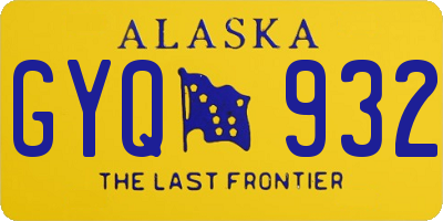 AK license plate GYQ932