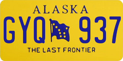 AK license plate GYQ937