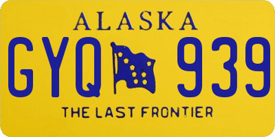 AK license plate GYQ939