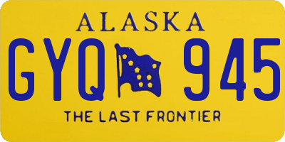 AK license plate GYQ945