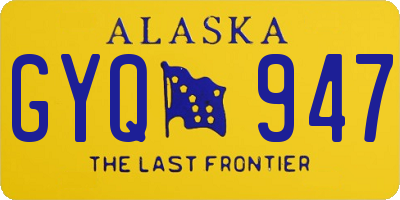 AK license plate GYQ947