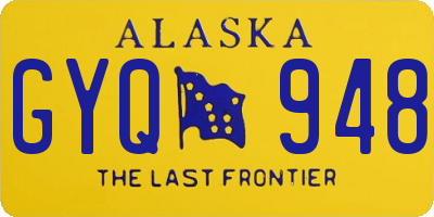 AK license plate GYQ948