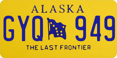 AK license plate GYQ949