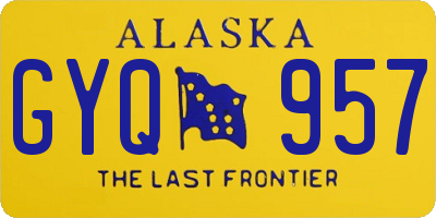 AK license plate GYQ957