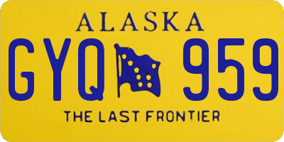 AK license plate GYQ959