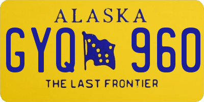 AK license plate GYQ960