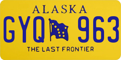 AK license plate GYQ963