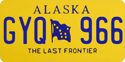 AK license plate GYQ966