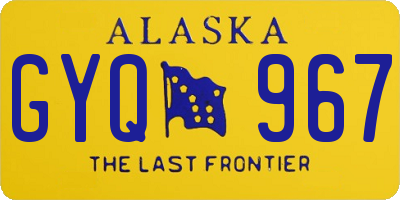 AK license plate GYQ967