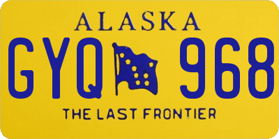 AK license plate GYQ968