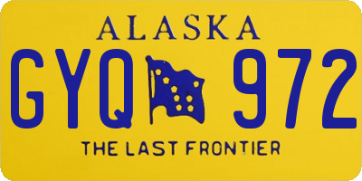 AK license plate GYQ972