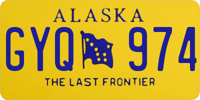 AK license plate GYQ974