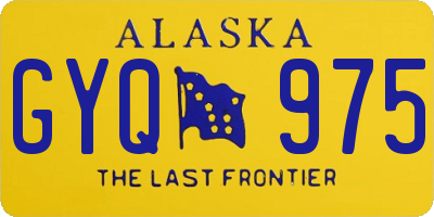 AK license plate GYQ975