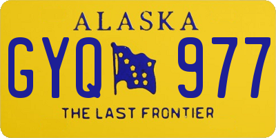 AK license plate GYQ977