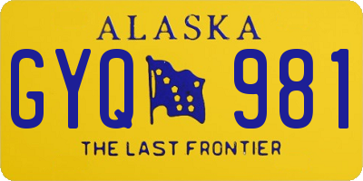 AK license plate GYQ981