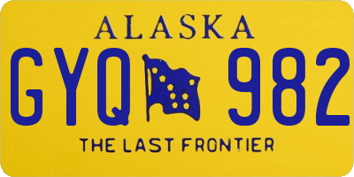 AK license plate GYQ982