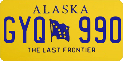 AK license plate GYQ990