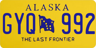 AK license plate GYQ992