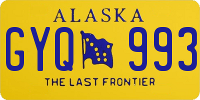 AK license plate GYQ993