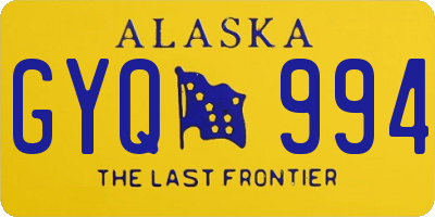 AK license plate GYQ994