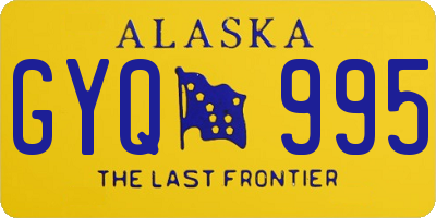 AK license plate GYQ995