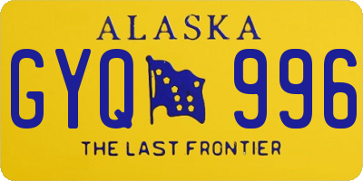 AK license plate GYQ996