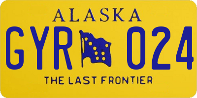 AK license plate GYR024