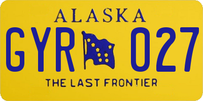 AK license plate GYR027