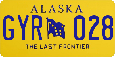 AK license plate GYR028