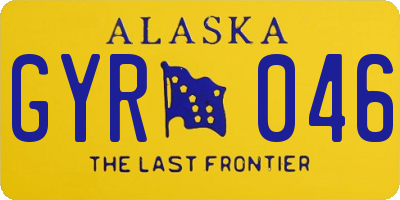 AK license plate GYR046