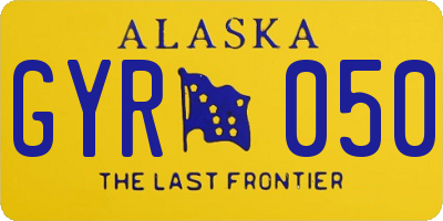 AK license plate GYR050