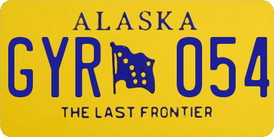 AK license plate GYR054