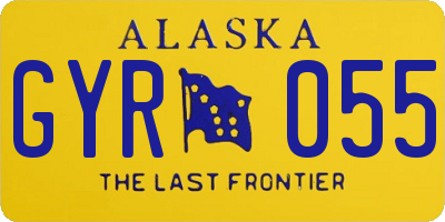 AK license plate GYR055