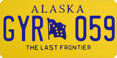 AK license plate GYR059