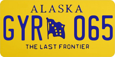 AK license plate GYR065