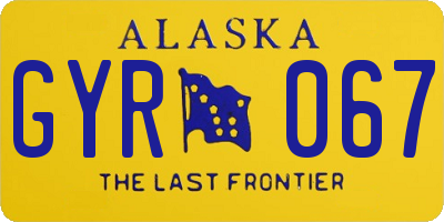 AK license plate GYR067