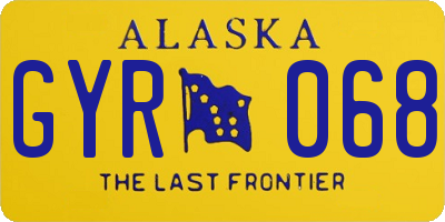 AK license plate GYR068