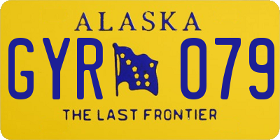 AK license plate GYR079