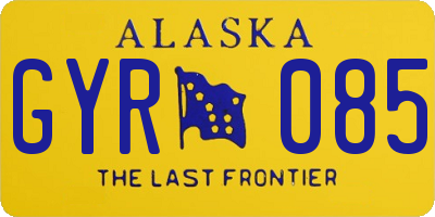 AK license plate GYR085