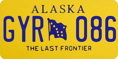 AK license plate GYR086