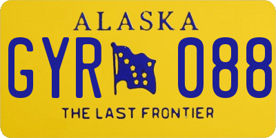 AK license plate GYR088