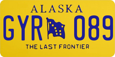 AK license plate GYR089