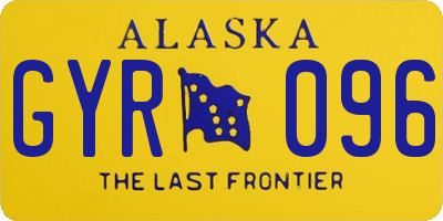 AK license plate GYR096
