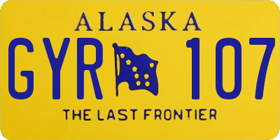 AK license plate GYR107