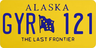 AK license plate GYR121