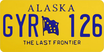 AK license plate GYR126