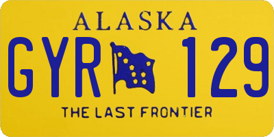 AK license plate GYR129