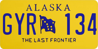 AK license plate GYR134